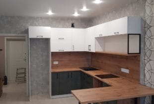 Кухня с барной стойкой Жаклин 2,3х3х1,7 м